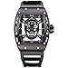 Produktbild VCB Hollow Herrenuhr Skull Watches 30M Wasserdichte Armbanduhren Quarz-Uhren - 01 Black