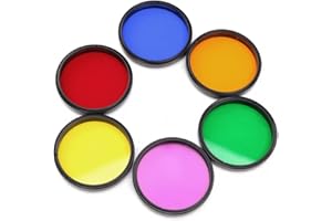 Starboosa 6 PCS 2 inches Telescope Eyepiece Filter Kit - Moon Filter & Five Color Filters - Enhancing Lunar Planetary Vision & reducing Light Pollution - Essential for Astronomical observations