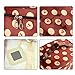 Discoball Lady Women Cosmetic Makeup Toiletry Travel Wash Bag Holder Mirror Case Organizer(Coffee + Cherry)