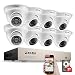 Produktbild ZOSI 8CH Full HD 1080P Dome Video Überwachungskamera System 8 Kanal 1080P HDMI DVR mit 8 Außen 2.0MP Kamera Set CCTV System, 2TB Festplatte, 20M IR Nachtsicht