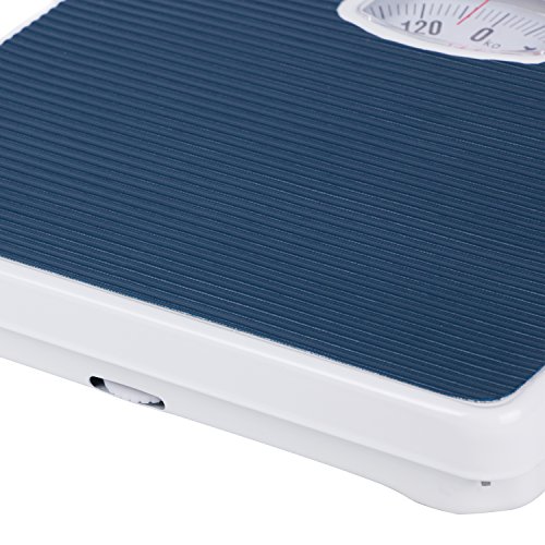 TZS First Austria – Mechanische Personenwaage blau bis 130 kg, Analoge Personen-Waage, Senioren Personenwaage Retro - 3