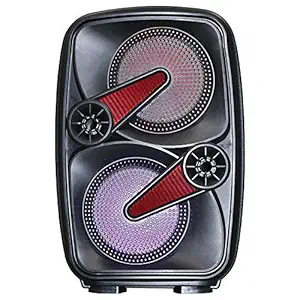 M D CH-6605 Karaoke HiFi Professional Rechargeable Battery Bluetooth Speaker with Wired Mic True Wireless Stereo Portable DJ Loud Deep Bass 800w PMPO Indoor Outdoor Music System with Dual Handle