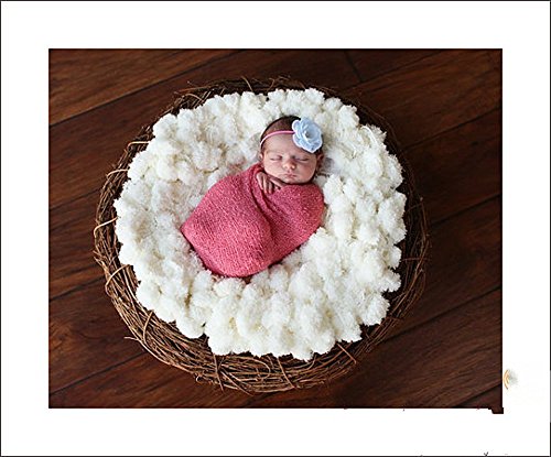 Jastore ® Foto Fotografie Prop Baby-Weiß Häkeln Strick Balls Blanket