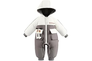 GigaCircle Acolchado Mono Bebe Invierno, Cute Puppy Buzo Bebe Invierno Ropa Bebe Niño Biña, Warm Mameluco Bebe Invierno, 3-24 Meses