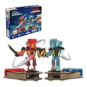 Smartivity Clash of Cyborgs STEM DIY Fun Fighting / Battle Game, Multiplayer, Construction based Activity Toy Kit for Kids 6 to 14, Best Arcade Game for Boys & Girls, Learn Science Engineering Project, Made in India, By IIT Delhi Alumni
