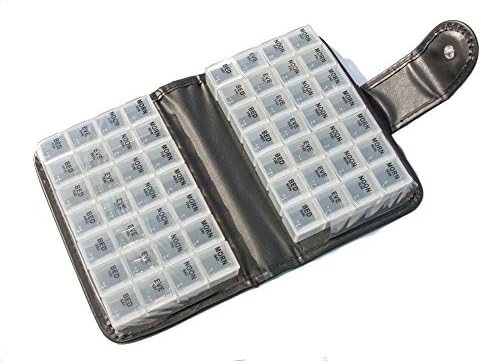 Pill Organiser Wallet Removable Daily Boxes Compartments Travel Pill Dispenser