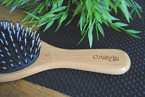 Haarbürste mit Wildschweinborsten ✮ Haarbürste aus natürlichem Bambus-Holz für kräftige und natürlich-schöne Haare für Frauen, Männer und Kinder ✮ Beste Holz-Haarbürste mit Misch-Borsten für Kopf-Massage ohne Ziepen ✮ Haarbürste mit Wildschweinborsten zum Entwirren und zur schonenden Haar-Pflege - 6
