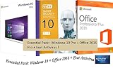 Essential pack - Windows 10 + Office 2016 + Antivirus ESET NOD32 - 100% Genuine