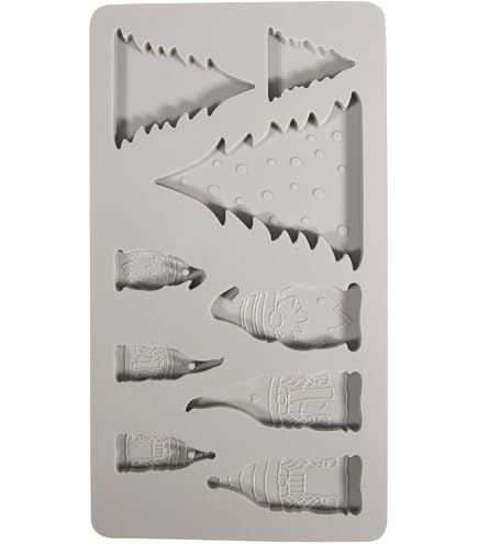 Moule En Silicone 4 Petites Maisons - Pour Béton Créatif, Résine, Cire - Design Village De Noël (Dimensions 3,4 à 10 Cm)