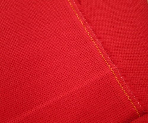 11CT Aida Cloth Red Fabric - 13.8inch By 13.8inch (Set of 5)