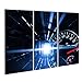 Produktbild islandburner Bild Bilder auf Leinwand Abstrakte Nacht, die Illustration mit Neonlichterund Geschwindigkeitsmesser läuft Wandbild, Poster, Leinwandbild OSI-3P-DE