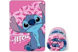 ILS I LOVE SHOPPING Coperta Plaid Morbida e Calda 100x140cm per Bambini Pile con stampa (LILO & STITCH)