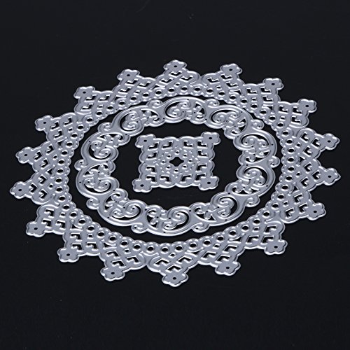 Amazingdeal365 3 X Flower Metall Form Schablonen Schneiden DIY Dekor Sammelalbum Karten Buchzeichen Lesezeichen als Geschenk für Freunde Geburtstag Kinder,Kindergarten Hobby Schule Handarbeit Unterricht usw. Ein tolles Geschenk! - 4