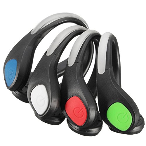 OUTERDO LED Lumineux Clip de Chaussure Lacets Lumineux LED Chaussure réfléchissante