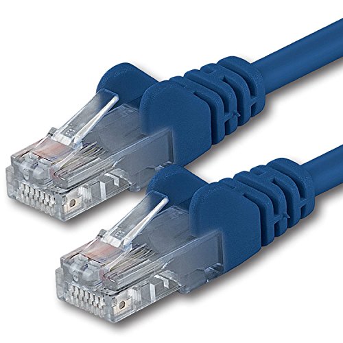 1aTTack CAT6 2x RJ45 Stecker UTP Netzwerk Patch-Kabel 15 m blau