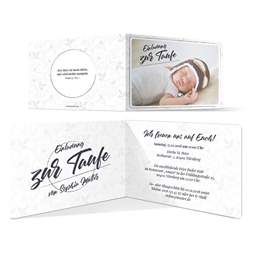 Federnkonig 10 X Taufkarten Taufeinladungen Einladungskarten Taufe Einladung Papierprodukte Burobedarf Schreibwaren Suenaacampo Com