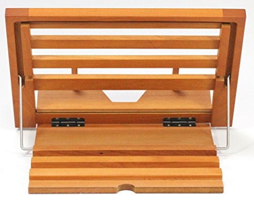 Buchhalter aus Buchenholz, Leseständer, Kochbuchhalter, Notenständer, Tischstaffelei, Buchstütze, Rezepthalter, Pad-Ständer - 5