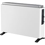 Midea NDK20-21AE Stufetta Elettrica Basso Consumo Termoconvettore Elettric Slim Termostato Regolabile Stufa Elettrica 2000W, 