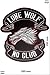 Produktbild Patch-Iron-Lone Wolf No Clubs - 29 cm - BIG - Bigpatch - Biker - - Iron On Patches - Aufnäher Embleme Bügelbild Aufbügler