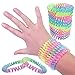 Produktbild German Trendseller® - 6 x Twist Regenbogen Armbänder für Kinder  NEU  Einhorn Schweif  Neon - Farb - Mix  Kindergeburtstag  Mitgebsel  Kinderschmuck  Spiral Armbänder  6 Stück