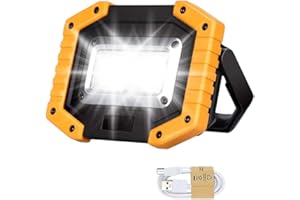 Edasion 30W LED Work Light Rechargeable COB Battery Floodlight Super Bright 2000LM Portable Outdoor Security Flood Light USB Lamp Waterproof for Camping Garage Hiking Fishing Garden