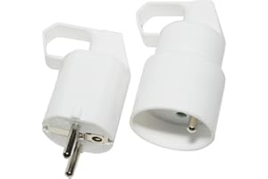 2 fiches électriques 16A + terre à anneau. Une mâle + une femelle