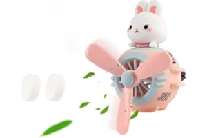 Bahan alamy Auto Lufterfrischer Cartoon Kaninchen Pilot mit 2 Aromatherapie Tabletten, Automotive Air Outlet Lüfterfrischer Vent Clips Aroma Diffusor, Auto Parfüm Aromatherapie Ornament Auto Zubehör