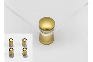 3DSCUBE Distanziali per targhe, F Block 15mm blocco del cappuccio con granetto, kit 4 pezzi, alluminio colore gold (oro), blocca pannelli fino a sp. 10mm