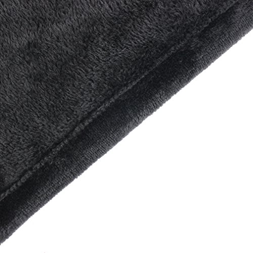 Auralum® Elegante Kuscheldecke 100% Polyester Warm Weich und Bequem 210*280cm Schwarz XXXL - 6
