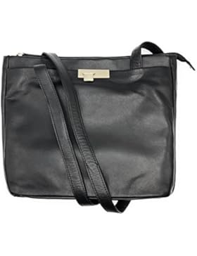 Damen Handtasche Schultertasche Shopper Taschen Umhängetasche Schulterbeutel Echt-Leder