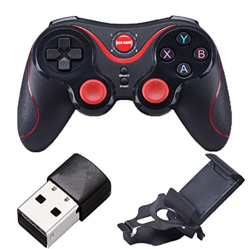 Preisvergleich Produktbild Boladge Bluetooth drahtloser aufladbarer Spielauflage-Steuerknüppelsteuerpult + Bluetooth empfänger transimitter + Gamepads Telefonhalter für GENGAME S5