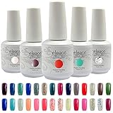 Eleacc 15ml Soak Off UV LED Lamp Colors Gel Nail Polish Nail Art Gelpolsih Base Top Coat