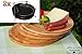 Produktbild Brotzeit- und Picknickbretter Schinkenteller Bambus, Schneidebrett 6x TRADITIONELL rundes Pizzablech mit gelochtem Boden + 2x 4 stufiger Edelstahl-Pizzablechhalter, ca. 33 cm x 1 mm & 6 Stk. - , hochwertige ca. 30cm x 1,2 cm starke Picknick-Grill-Holzbretter mit Rillung natur, Bambus, Schneidebrett Maße rund je ca. 30 cm Durchmesser als Bruschetta-Servierbrett, Brotzeitbretter, Steakteller schinkenbrett rustikal