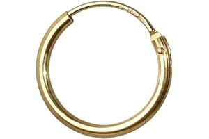 NKlaus gold alloy genuine GOLD single men's creole earring earrings 13mm 1751