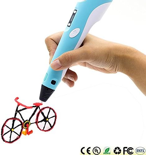 3D Printing Pen, 3D Drawing Pen with LCD Display + 5 FREE Multi-colored Biodegradable PLA Filament Refills (Totally 29m Long)