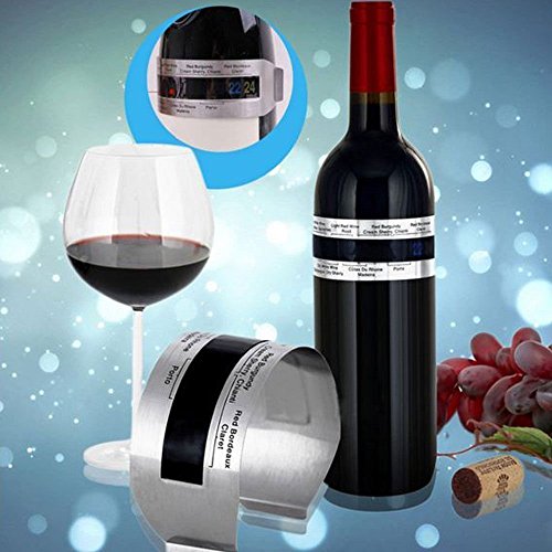 Preisvergleich Produktbild Digital Wein-Thermometer Für Weinflasche, Edelstahl-Gesicht LCD