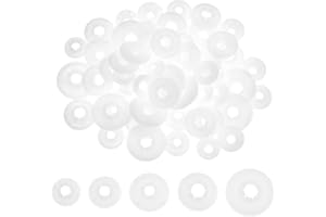 PH PandaHall 150pcs Safety Eyes Washers 5 Sizes Craft Eyes Backs Stuffed Crochet Eyes Nose Gaskets Kawaii Eyes Washers for Teddy Bear, Amigurumi Craft, Puppet, Plush Animal Making 12/14/17/20.5mm