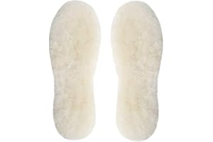 THIEAUDIO Sheepskin Insoles, Thick Warm Wool Insoles for Men Women, Warm Fleece Wool Insoles, Replacement Sheepskin Insoles for Shoes Boots Slippers