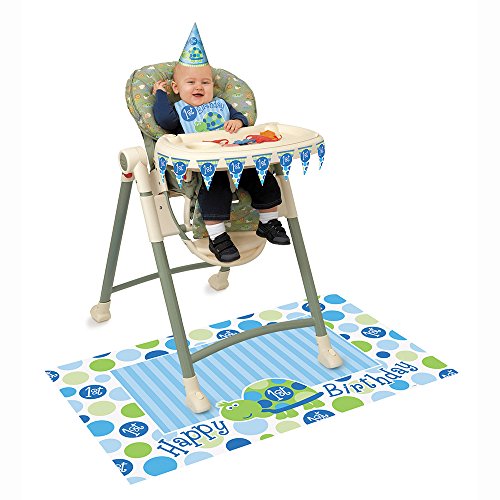 Unique Party Supplies / Hochstuhl-Dekoset 1 Geburtstag Kleine Schildkröte - 2