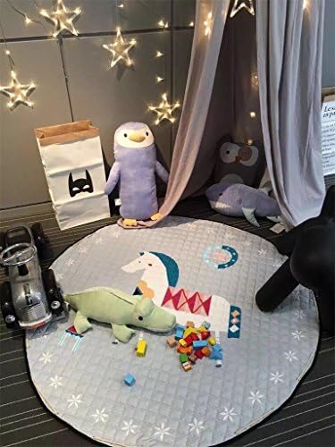 Children's Play Mat/Rugs and Toy Organizer Storage Cotton 58x58 Inch