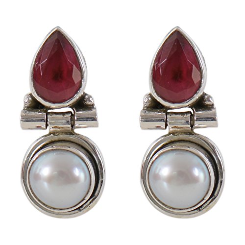 Silverwala925-92.5 Sterling Silver Pearl, Emerald,Ruby, Cubic Zirconia, Onyx, Turquoise, Stone Stud Fashion Earring for Women and GirlS