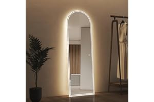 ‎HY-RWML HY-RWML Ganzkörperspiegel mit Beleuchtung 150 x 50 cm 3 Lichtfarbe Standspiegel LED Wandspiegel mit Touch-Schalter