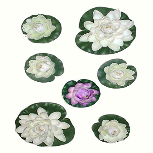 Neuhaus Decor 6 x Water Lilies, Artificial Pond Plants