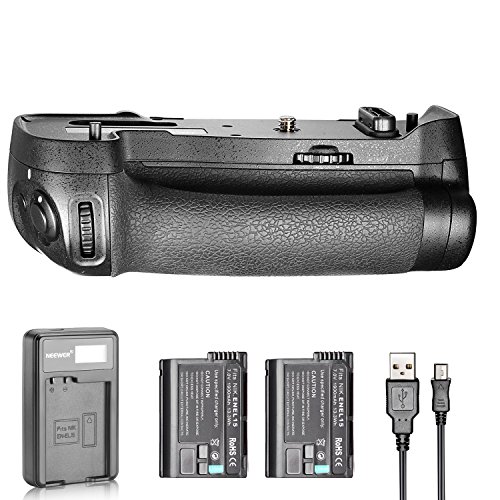 Neewer D  clencheur Int  gr  e Batterie Grip Vertical Remplacement MB-D17 avec 2 Pi  ces 1900mAh EN-EL15 Batterie de Remplacement et 1 Pi  ce USB Chargeur de Batterie pour Nikon D500 Cam  ra