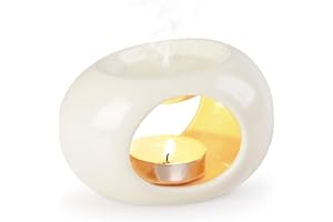 Bighan Bruciatori di Olio Essenziale in Ceramica, Brucia Essenze, Lampade Aromaterapia, Ceramica Elegante, Scalda Cera per Diffusori Candele, Adornare Casa Decorazioni per la Camera da Letto, Colore 4