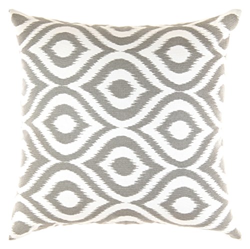 TreeWool®, (2er Pack) Ikat Ogee Design Baumwolle Dekoratives Kissenbezüg (Grau, 50 x 50 cm) - 2