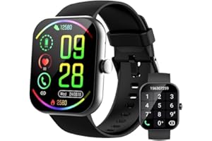 MATAST Smartwatch Uomo Donna, 1.96" Orologio Smartwatch con Effettua/Risposta Chiamate, 110+ Sportive Fitness Tracker con Cardiofrequenzimetro Sonno Contapassi, Impermeabil IP68 Smart Watch per Android /iOS