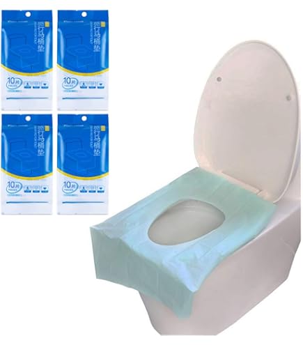 100 Stuks Wegwerp Toiletbrilhoezen, Draagbare Toiletkussens Papieren Toiletvoeringen voor Openbare Toiletten Badkamer Reizen Kamperen, Doorspoelbare Papieren Toiletbrilhoezen Mat