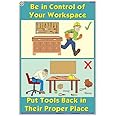 SIS03E | TeachingNest | Put Tools in Proper Place | English | 33x48 cm | Industrial Safety Posters | Wall Sticking [Poster] teachingnest and Industrial Safety Posters