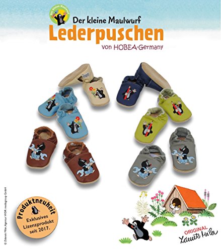 HOBEA-Germany Weiche Leder Krabbelschuhe Babyschuhe Lauflernschuhe Der kleine Maulwurf Pauli in verschiedenen Designs, Jungen und Mädchen - 5